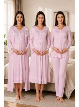 Effortt 2426P Pembe Lohusa Hamile 4'lü Set